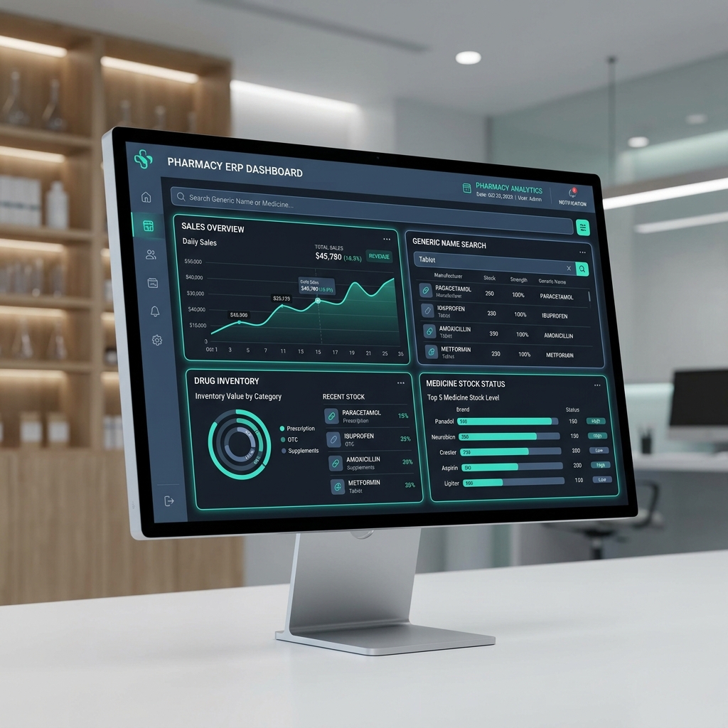 Smart Pharmacy Dashboard Mockup